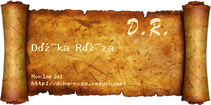 Dóka Róza névjegykártya
