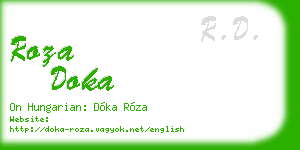 roza doka business card