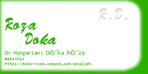roza doka business card